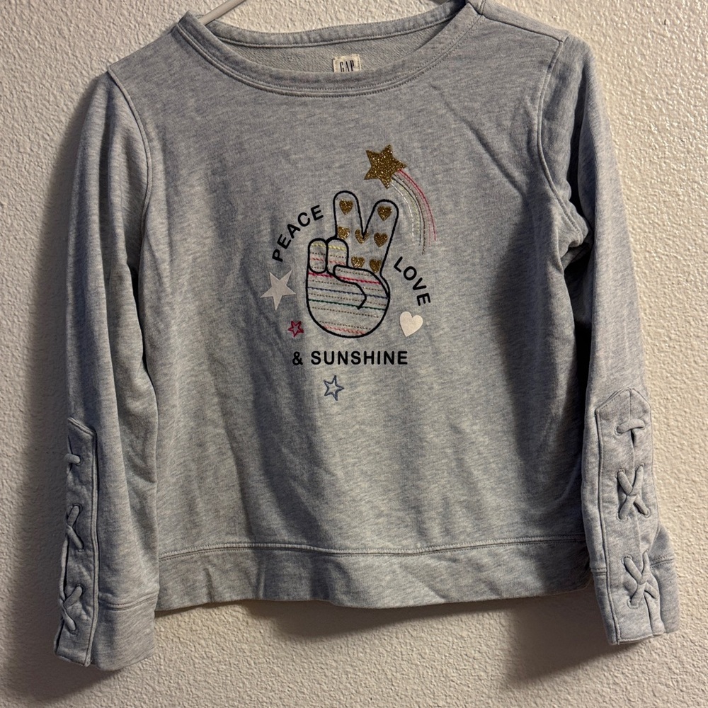Peace Love & Sunshine Kids Gray Shirt